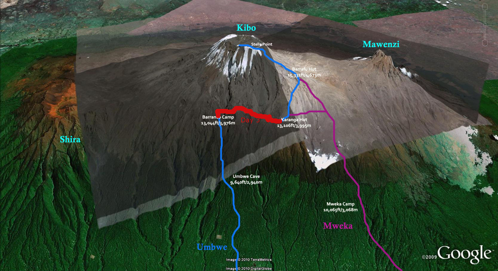 Bryson Heroes Tours Umbwe Route Map
