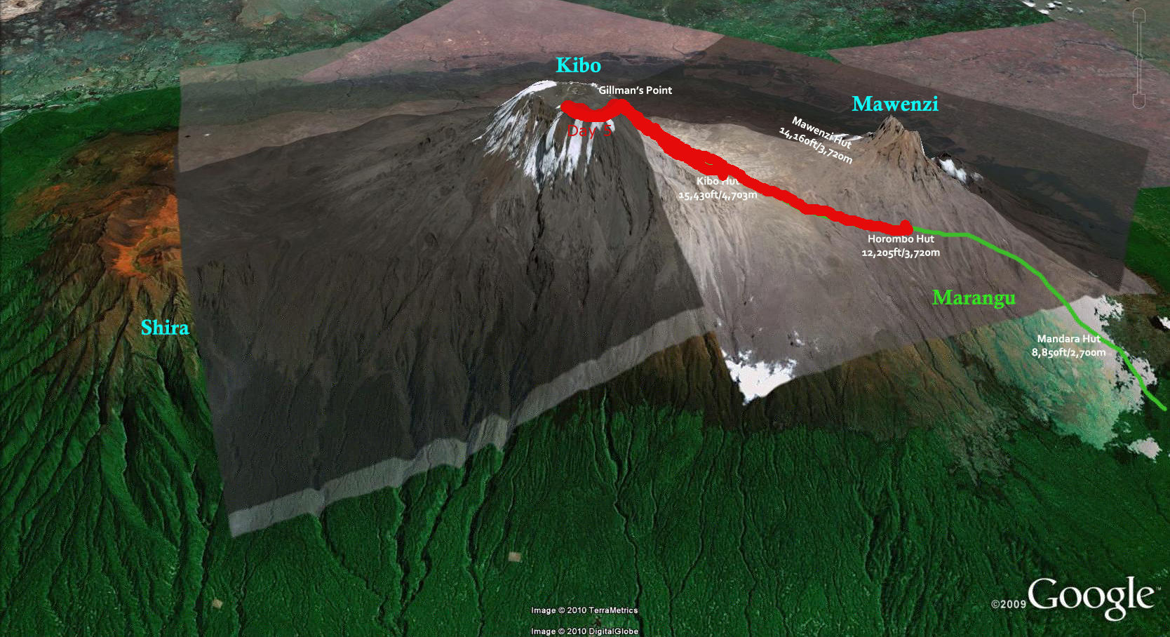Bryson Heroes Tours Marangu Route Map